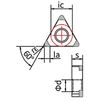 PCBN Tools (Tool Bits for Whirling), TNGA